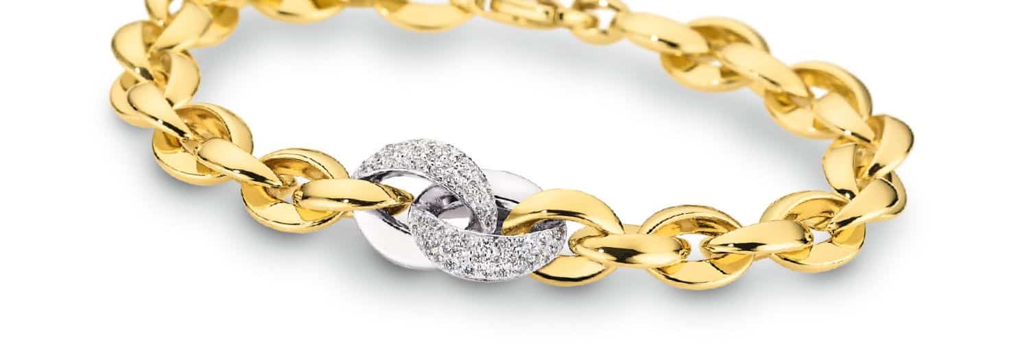 goldenes Armband mit Brillanten